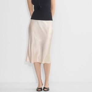 Babaton Slip Satin Midi Skirt